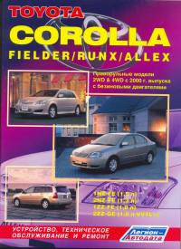 Corolla, Fielder, Runx, Allex) с 2000 г. выпуска, оборудованных бензиновыми двигателями 1NZ-FE (1,5л), 2NZ-FE (1,3л),1ZZ-FE (1,8л), 2ZZ-GE(1,8л VVTL-i